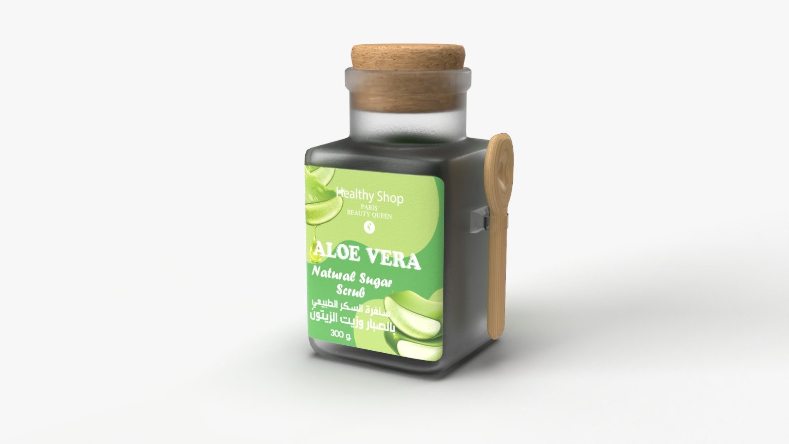 Healthy Shop Natural sugar scrub 300g Aloe Vera