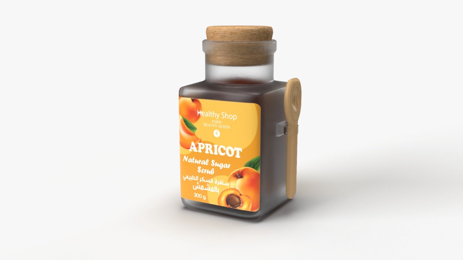 Healthy Shop Natural sugar scrub 300g Apricot