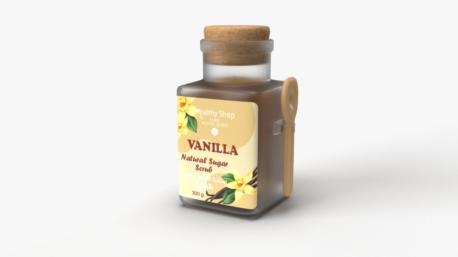 Healthy Shop Natural sugar scrub 300g Vanilla