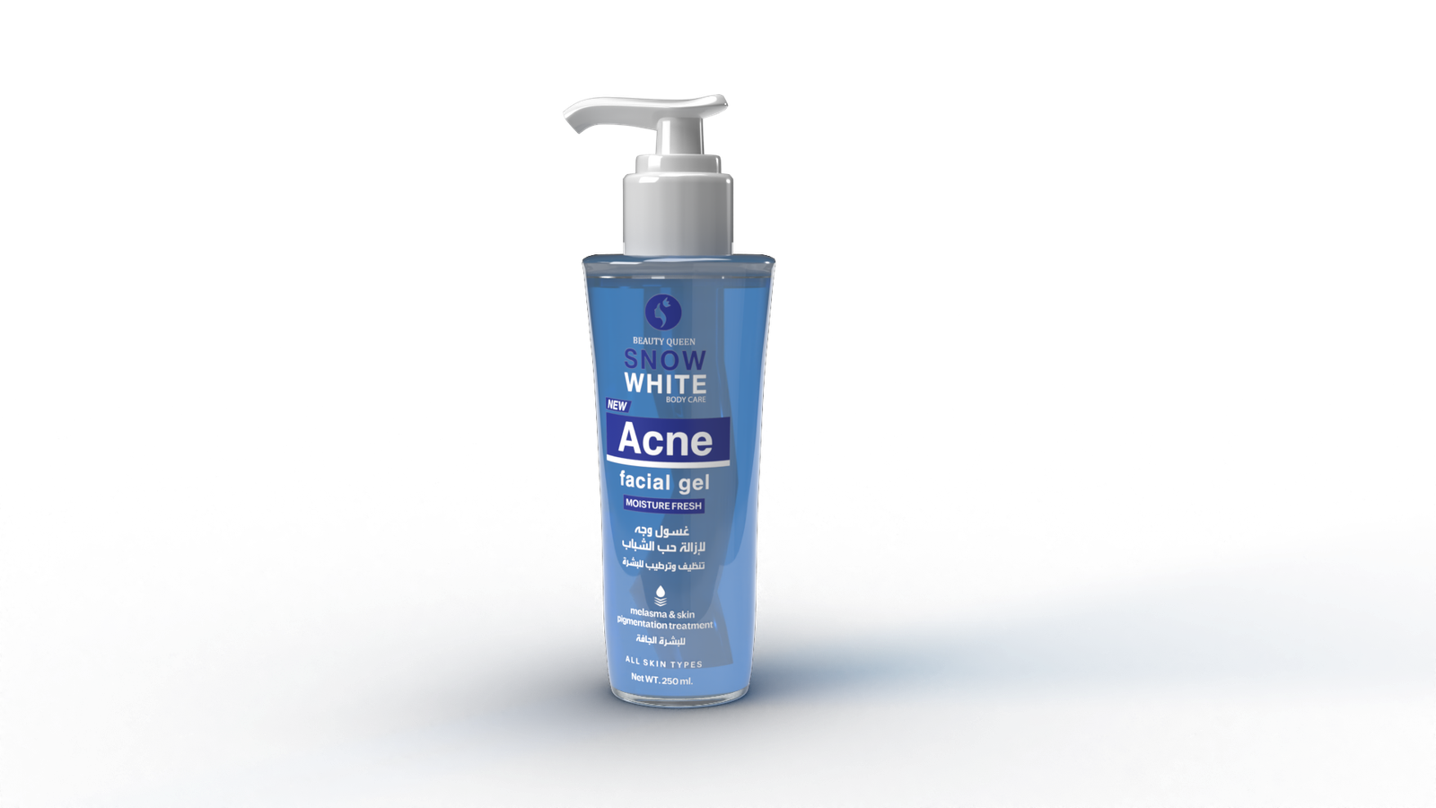 Snow white Acne Face Wash Gel 250ml - Blue