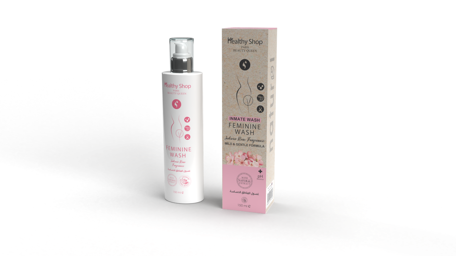 Healthy Shop - FEMININE WASH 150ml PINK