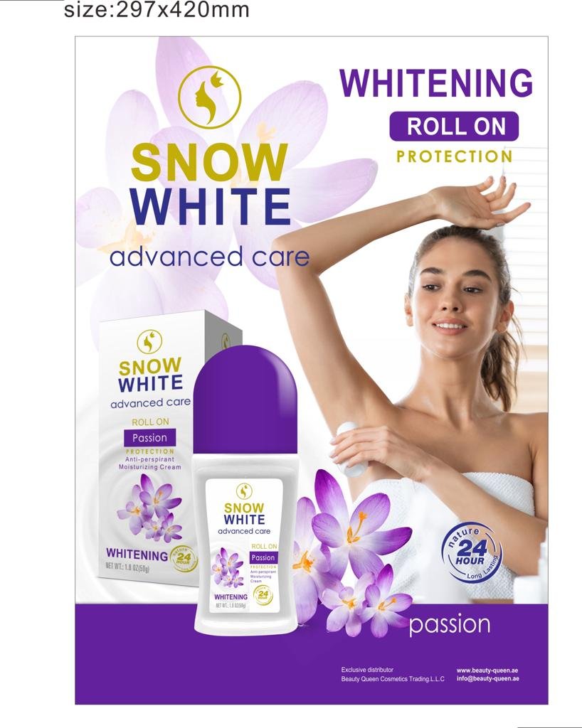 Snow White Deo Roll On 50g PASSION Purple