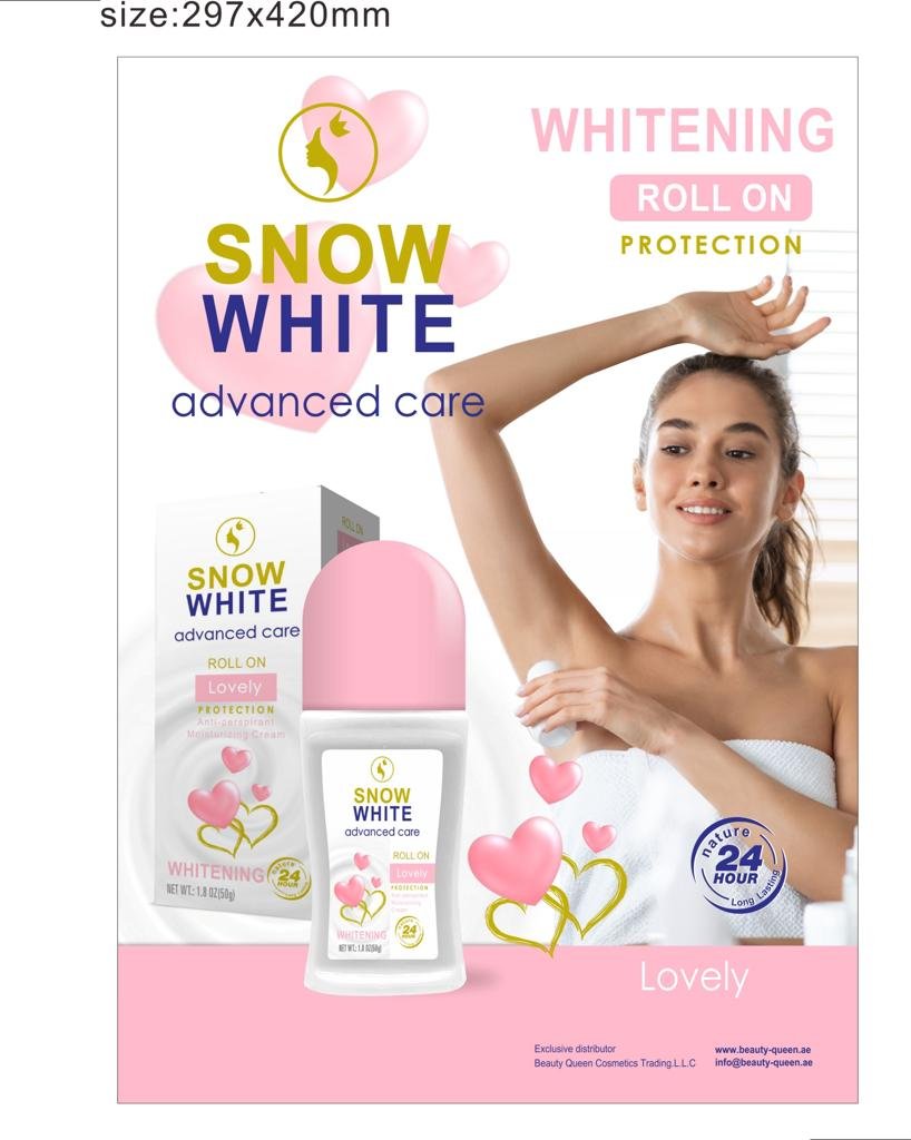 Snow White Deo Roll On 50g LOVELY - Light Pink