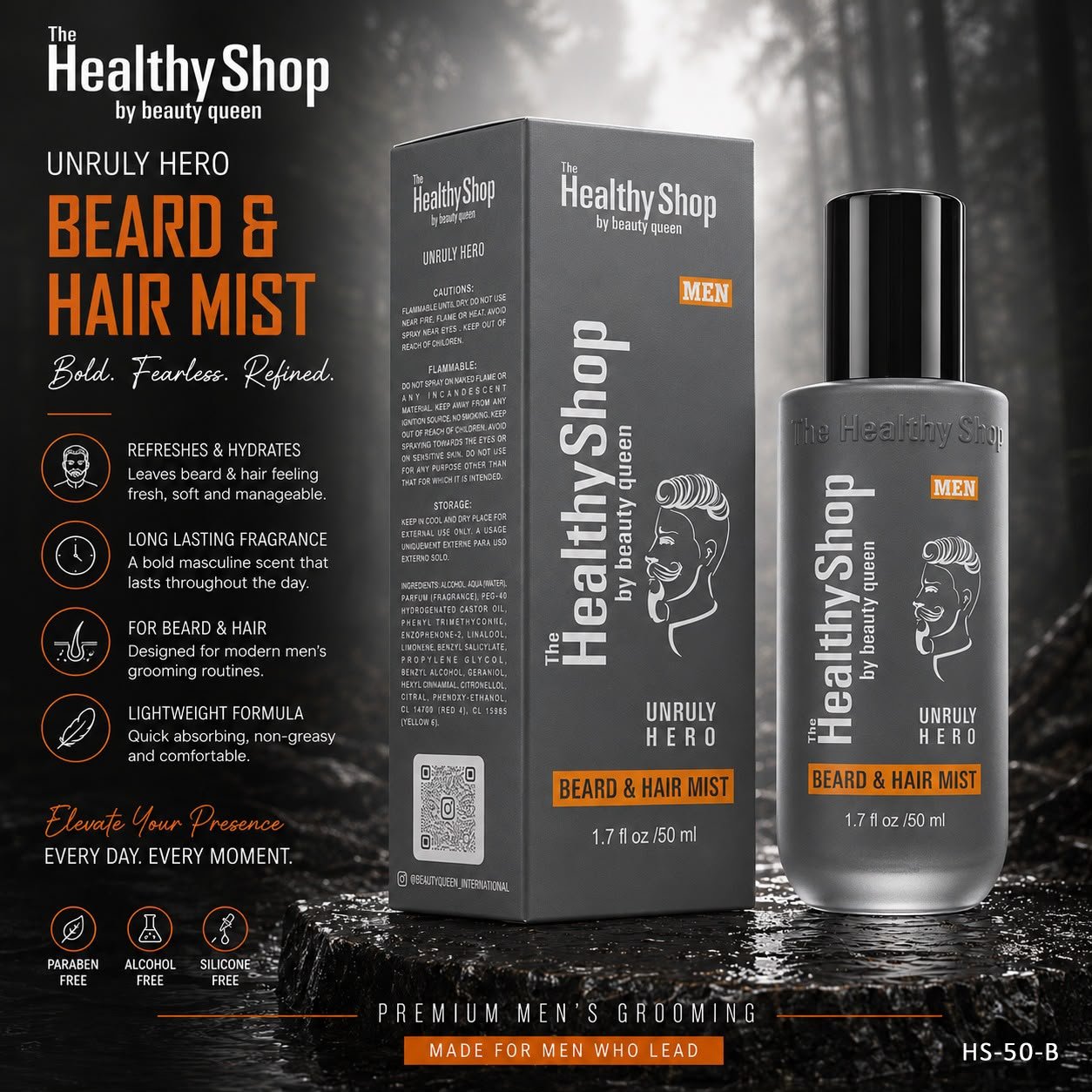 Beard & Hair Mist For Men - Unruly Hero
