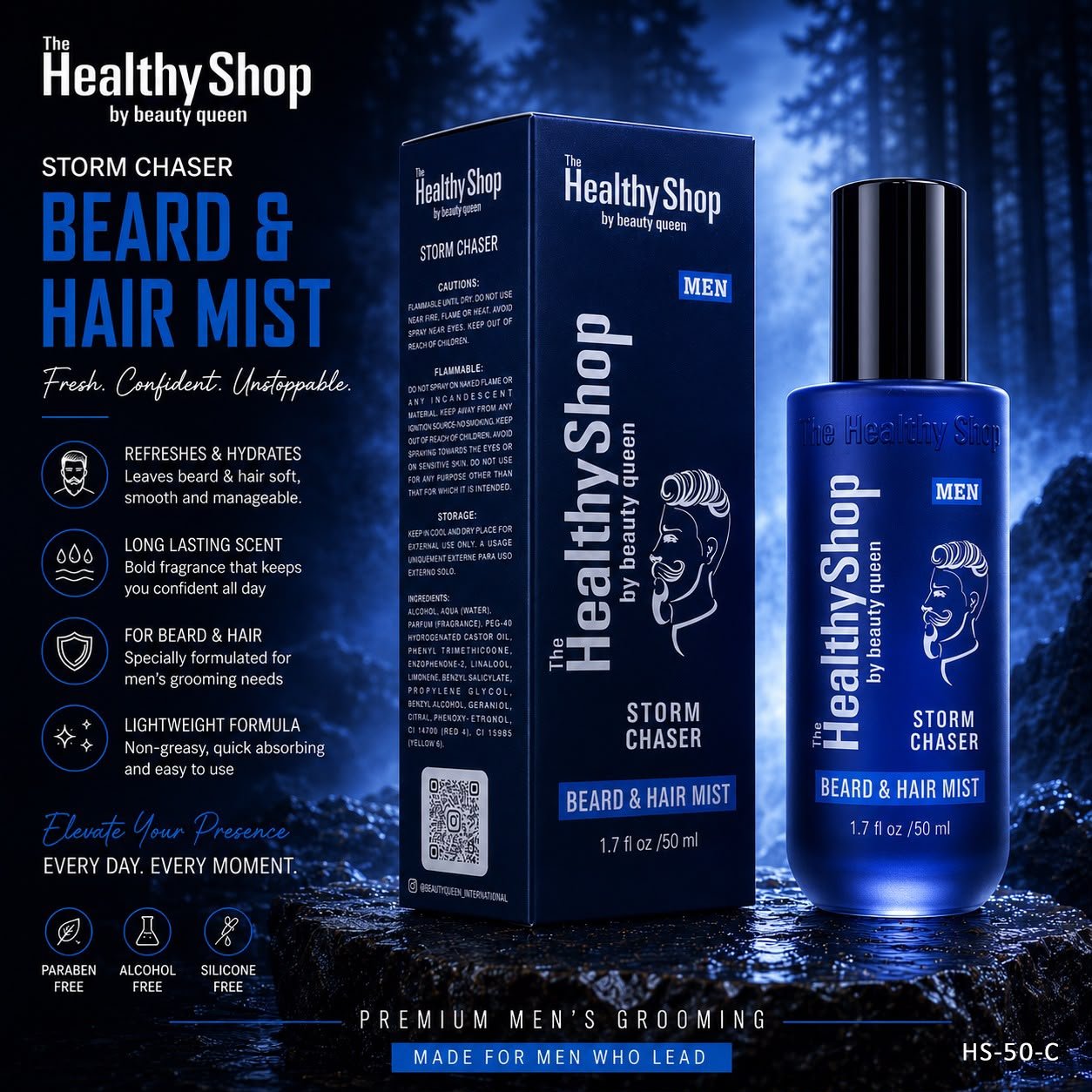 Beard & Hair Mist For Men - Storm Chaser